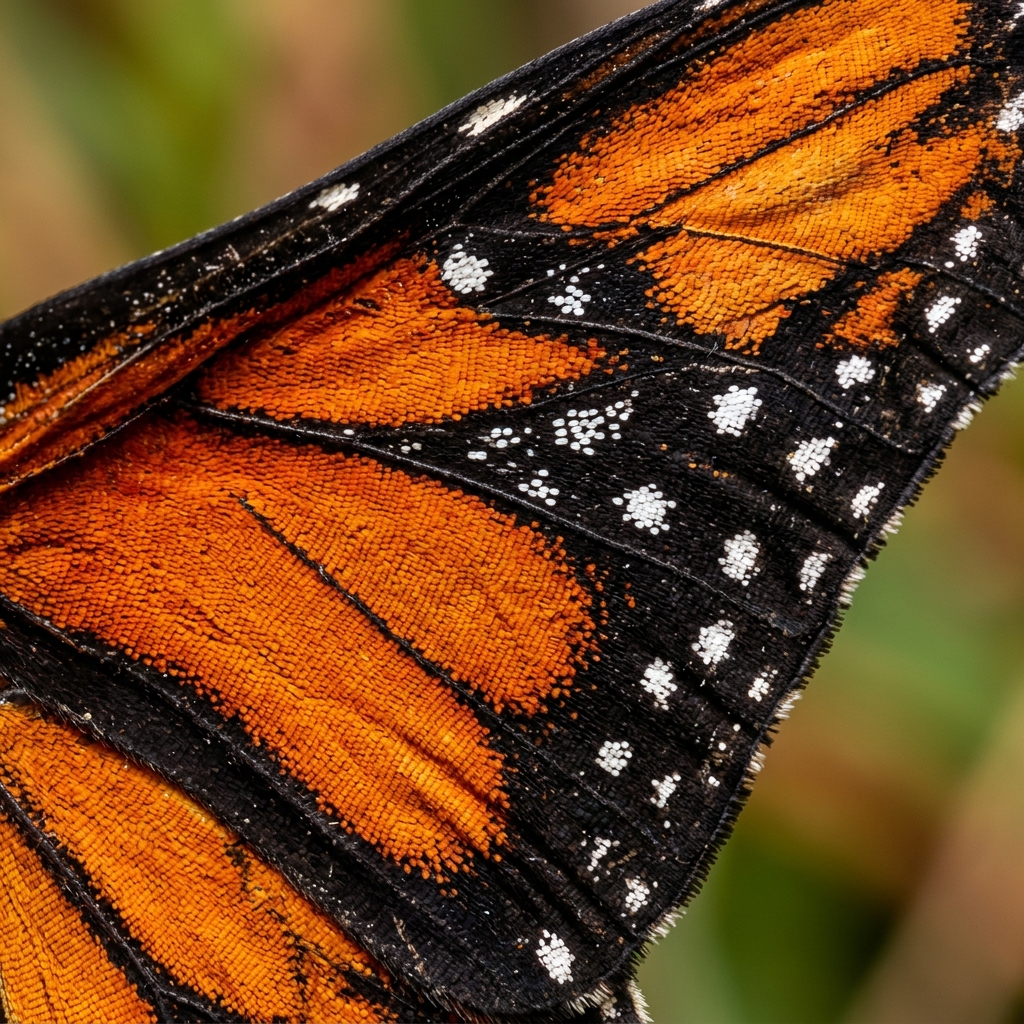 Hyper-realistic macro shot of a butterfly wing scales